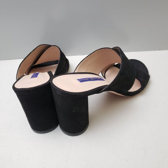 Stuart Weitzman Galene Sandals Black Suede Size 8.5 - Picture 3 of 5